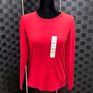 NEW⭐️ St. John’s Bay Red Size S Long Sleeve Top❤️